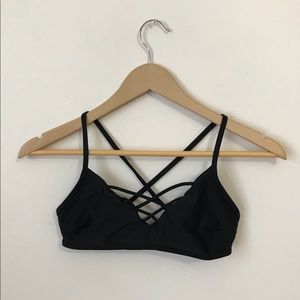 XPRESS BLACK CRISS CROSS SWIM TOP XS